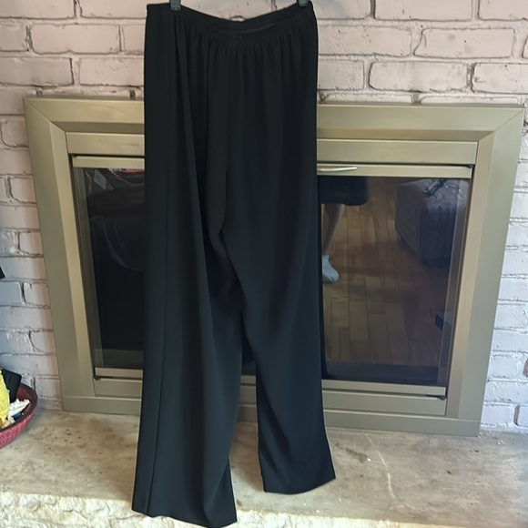 Tom and Linda Platt Flow Wide Leg Black Pants - stretch waste - Picture 6 of 6